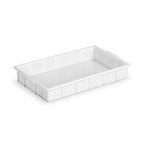 Bandeja Empilhável Retangular Branca 54x33x8 cm 12L DTR