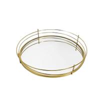 Bandeja Espelhada Adely Decor Dourada 35 cm 1 Peça Bandeja Espelhada Adely Decor Dourada 35 cm 1 Peça