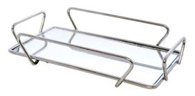 Bandeja Espelhada Any 15 x 25 Cm Cromada Hara