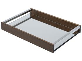 Bandeja Espelhada de Madeira para Servir Retangular Woodart Naturals 25x36cm