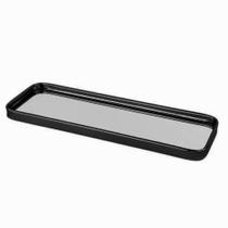 Bandeja Espelhada Decorativa 30X10Cm Espelho Multiuso Preto