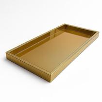 Bandeja espelhada decorativa 40x20x3