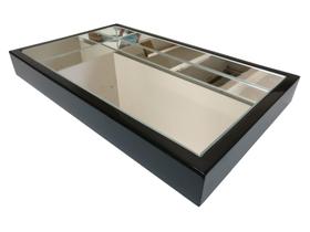 Bandeja Espelhada Decorativa De Servir Pra Sala 2030 Preto