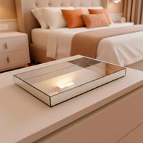 Bandeja Espelhada Decorativa Em Espelho Luxo 30x20 Bandeja Espelhada Decorativa Em Espelho Luxo 30x20