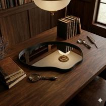Bandeja Espelhada Decorativa Orgânica Grande Paris com material ecológico Modelos Variados Bandeja Espelhada Decorativa Orgânica Grande Paris com material ecológico Modelos Variados