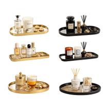 Bandeja Espelhada Decorativa Organizadora Para Banheiro Closet Mesa Sala Café Bandeja Espelhada Decorativa Organizadora Para Banheiro Closet Mesa Sala Café