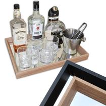 Bandeja Espelhada Decorativa Retangular 33x43cm