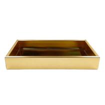 Bandeja Espelhada Dourada 4x14X26cm Bandeja Espelhada Dourada 4x14X26cm