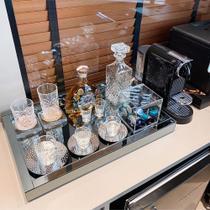 Bandeja Espelhada Fumê Decorativa Luxo Tamanho Extra Grande 40x60 Cm Bandeja Espelhada Fumê Decorativa Luxo Tamanho Extra Grande 40x60 Cm