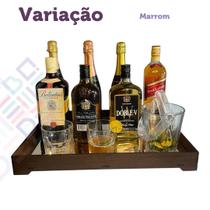 Bandeja Espelhada Grande Expositora Bebidas Barista Organizadora Garrafas Decoração Bar Lounge