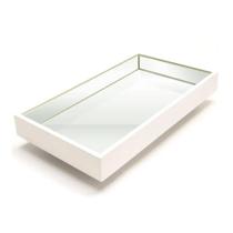 Bandeja Espelhada Laqueada Flutuante Branca