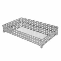 Bandeja Espelhada Linha Luxo Premium Perfume Lavabo Banheiro Decoração Decorativa
