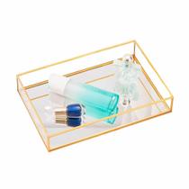 Bandeja Espelhada Luxo Grande P/ Perfume Cantinho do Café Lavabo Banheiro Decoração Decorativa