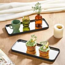 Bandeja Espelhada Multiuso Decorativa Banheiro Lavabo Decoração