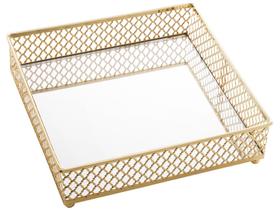 Bandeja Espelhada para Servir e Decorar - Quadrada House Barcelona 17x5x17cm Bandeja Espelhada para Servir e Decorar - Quadrada House Barcelona 17x5x17cm