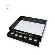 Bandeja Espelhada Porta Capsulas Nespresso Cantinho do Café Decoração Gaveta Organizadora Mdf Apoio Cafeteira Xícara Tabaco