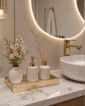 Bandeja Espelhada Premium para Decoração Porta Objetos, Joias e Cosméticos Sofisticado
