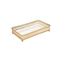 Bandeja Espelhada Retangular Em Metal 24x12,5cm Mart Dourado Bandeja Espelhada Retangular Em Metal 24x12,5cm Mart Dourado