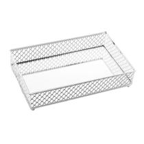 Bandeja Espelhada Retangular Em Metal Barcelona 21x13cm Lyor Bandeja Espelhada Retangular Em Metal Barcelona 21x13cm Lyor