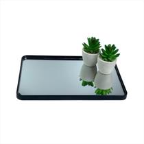 Bandeja Espelhada Retangular Multiuso Espelho Decorativo Bandeja Espelhada Retangular Multiuso Espelho Decorativo