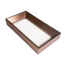 Bandeja Espelhada Rosê Gold 33X18Cm Mesa Sala Bandeja Espelhada Rosê Gold 33X18Cm Mesa Sala