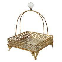 Bandeja Espelhado Quadrada Dourado Mesa Posta Ideal para Festa e Eventos 26x18cm Bandeja Espelhado Quadrada Dourado Mesa Posta Ideal para Festa e Eventos 26x18cm