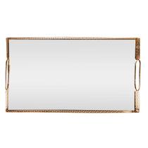 Bandeja Espelho Marbella Wolff 32cm x 12,5cm Dourada Metal
