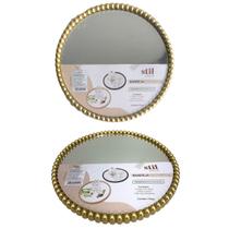 Bandeja Espelho Redondo 22,5cm Decoração Luxo Mesa ou Parede Bandeja Espelho Redondo 22,5cm Decoração Luxo Mesa ou Parede