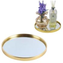 Bandeja Espelho Redondo Decoração 20cm Luxo Parede ou Mesa Bandeja Espelho Redondo Decoração 20cm Luxo Parede ou Mesa