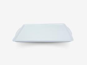 Bandeja Forma com Alça 35cm em Porcelana Branca
