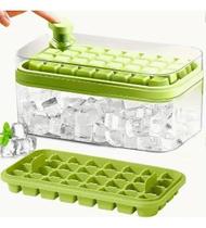 Bandeja Forma De Gelo Caixa 64 Cubos Camada Dupla Tampa Bandeja Forma De Gelo Caixa 64 Cubos Camada Dupla Tampa