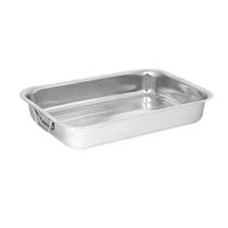 Bandeja (Forma) Retangular de Inox com Alça 40x30x7cm Bandeja (Forma) Retangular de Inox com Alça 40x30x7cm