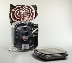 Bandeja Forneável 3 Divisórias 850ml G231 c/10 conj. - Galvanotek