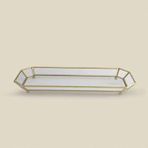 Bandeja Frame Vidro Dourado - ACASA Bandeja Frame Vidro Dourado - ACASA