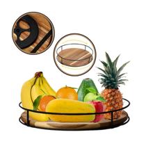 Bandeja Giratoria Fruteira Bancada Redonda Para Servir
