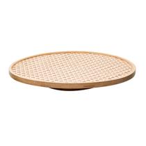 Bandeja Giratória Wolff de Bambu com Fundo em Treliça 30cm