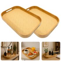 Bandeja Grande Pequena Cesta De Bambu Oval Palha Rattan Servir Decorar Café Da Manhã Bandeja Grande Pequena Cesta De Bambu Oval Palha Rattan Servir Decorar Café Da Manhã