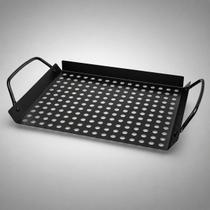 Bandeja Grill para Churrasqueira em Aço Inox com Alças para Grelhados