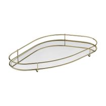 Bandeja Hara Fence Orgânica Base Espelhada 41 x 23 Cm