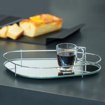 Bandeja Hara Fence Orgânica Base Espelhada 41 x 23 Cm