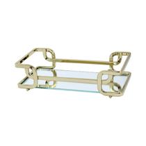 Bandeja hara luana dourada 37x57 cm