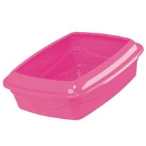 Bandeja Higiênica Alta com Borda Pet Injet Cat Plus Rosa - Tam. G