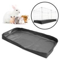 Bandeja Higiênica Impermeável para Cercado Porquinho da Índia Coelho Hamster 30x60 Nylon Preto com Viés