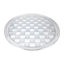 Bandeja Ibiza Redonda Em PS Cristal De Servir Multiuso 38cm