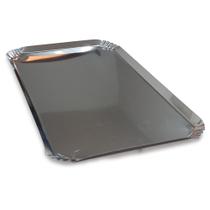 Bandeja Inox Canto Crespo 39x24 cm - Kit 10 Peças