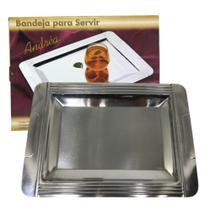 Bandeja Inox Retangular 40 x 30 cm Bandeja Inox Retangular 40 x 30 cm