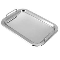 Bandeja Inox Retangular Alça Premium Café Água Hotel Grande Bandeja Inox Retangular Alça Premium Café Água Hotel Grande