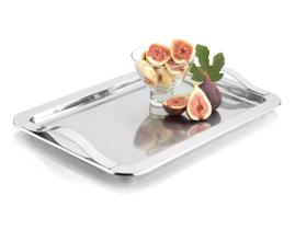 Bandeja Inox Santorini 42cm Servir Chá Café Forma Multiuso