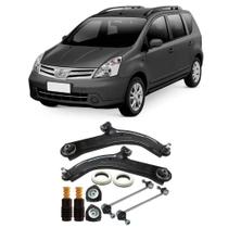 Bandeja + Kit Batente + Bieleta Nissan Livina Dianteira 2007 Até 2014 O Pa
