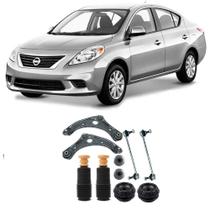 Bandeja + Kit Batente + Bieleta Nissan Versa Dianteira 2011 Até 2017 O Par